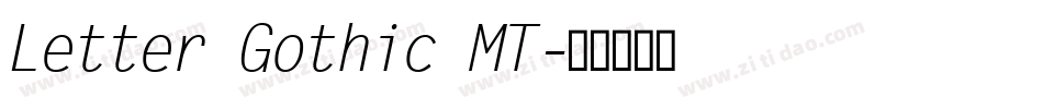 Letter Gothic MT字体转换
